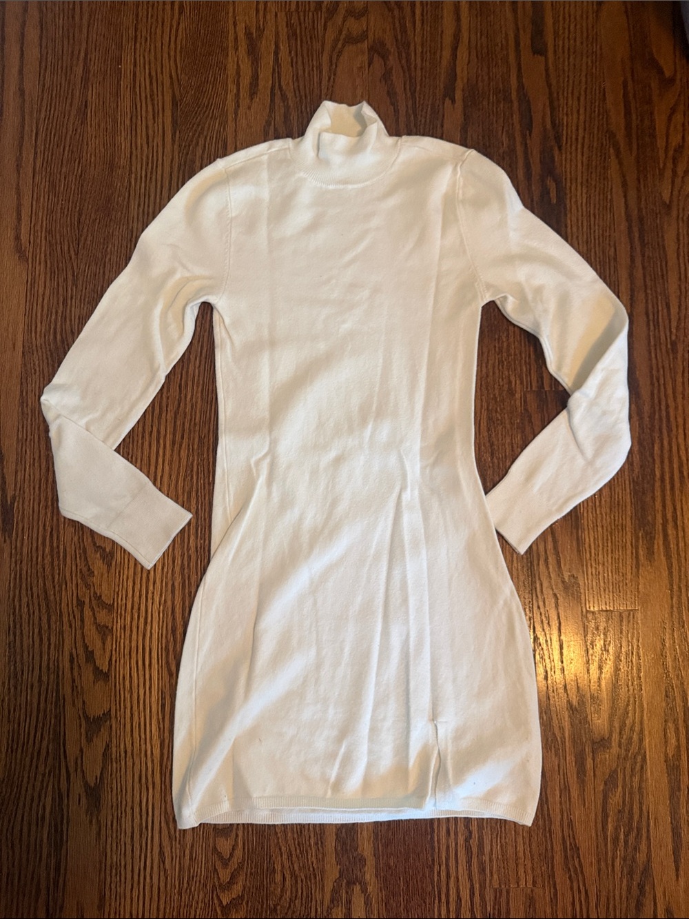 Abercrombie and Fitch White Long Sleeve Turtleneck Dress